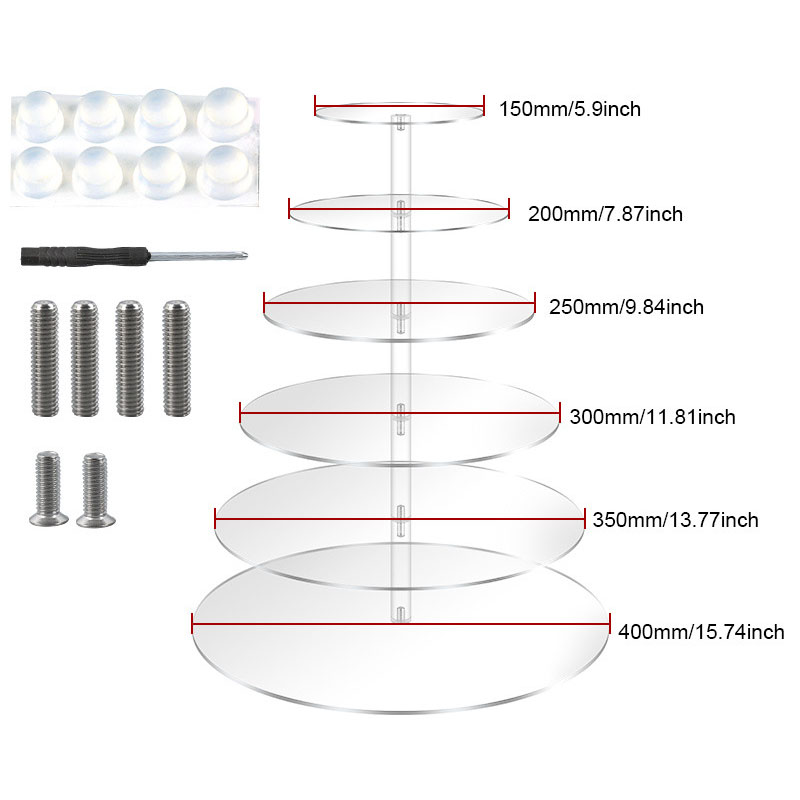 5 Tier Square Acrylic Cupcake Stand